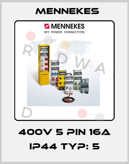 400v 5 pin 16a IP44 TYP: 5 Mennekes