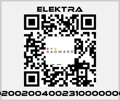 02002004002310000000 ELEKTRA