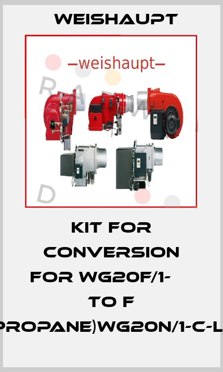 kit for conversion for WG20F/1-С   to F (propane)WG20N/1-C-LN Weishaupt