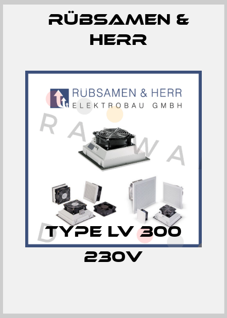 Type LV 300 230V Rübsamen & Herr