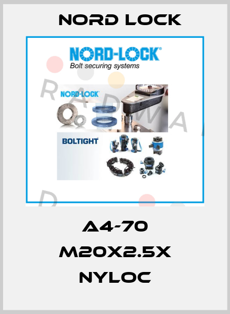 A4-70 M20x2.5x Nyloc Nord Lock