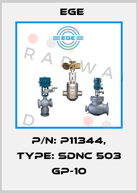 p/n: P11344, Type: SDNC 503 GP-10 Ege