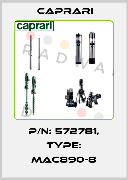 P/N: 572781, Type: MAC890-8 CAPRARI 