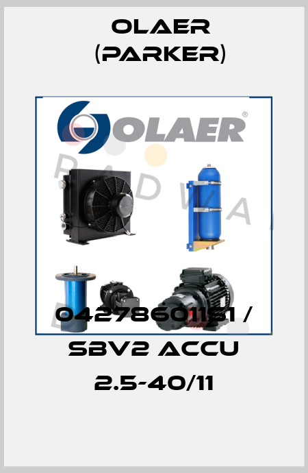 042786011S1 / SBV2 ACCU 2.5-40/11 Olaer (Parker)