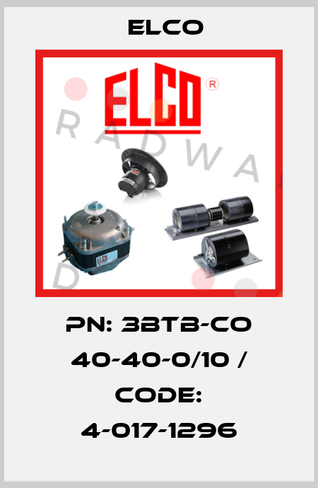 PN: 3BTB-CO 40-40-0/10 / Code: 4-017-1296 Elco