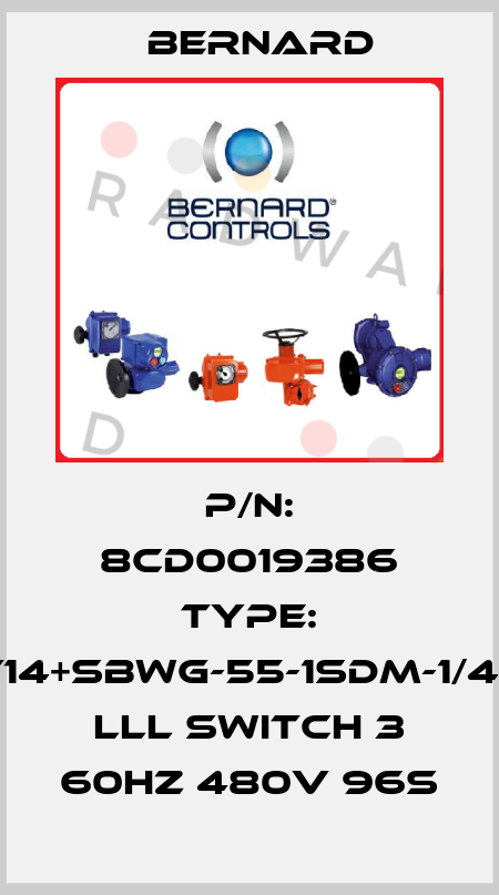 P/N: 8CD0019386 Type: ST14+SBWG-55-1SDM-1/470 lll Switch 3 60Hz 480V 96s Bernard