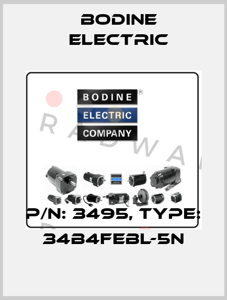 P/N: 3495, Type: 34B4FEBL-5N BODINE ELECTRIC