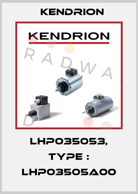 LHP035053, Type : LHP03505A00 Kendrion