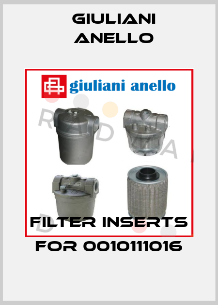 filter inserts for 0010111016 Giuliani Anello