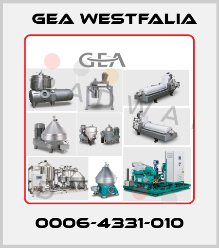 0006-4331-010 Gea Westfalia