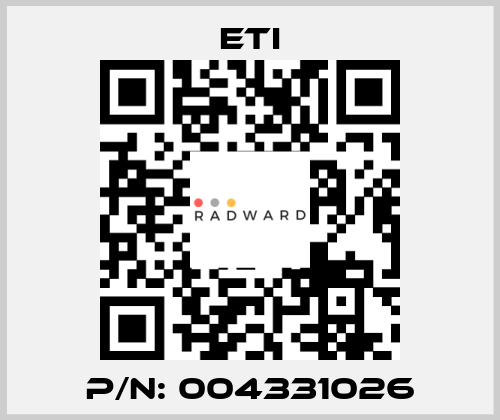 P/N: 004331026 Eti