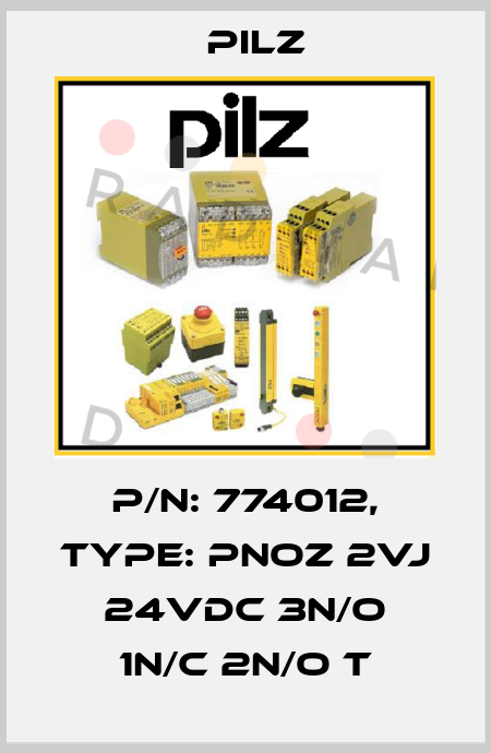 P/N: 774012, Type: PNOZ 2VJ 24VDC 3n/o 1n/c 2n/o t Pilz