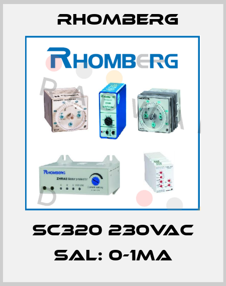 SC320 230Vac Sal: 0-1mA Rhomberg