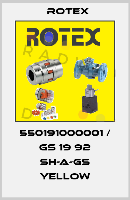 550191000001 / GS 19 92 Sh-A-GS yellow Rotex