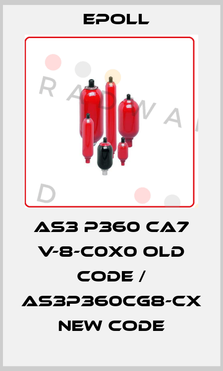 AS3 P360 CA7 V-8-C0X0 old code / AS3P360CG8-CX new code Epoll