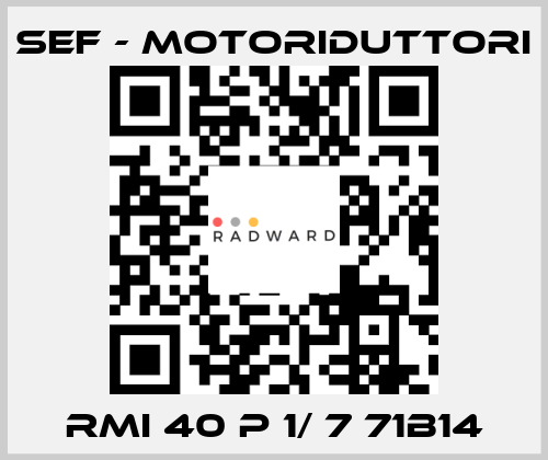 RMI 40 P 1/ 7 71B14 SEF - MOTORIDUTTORI