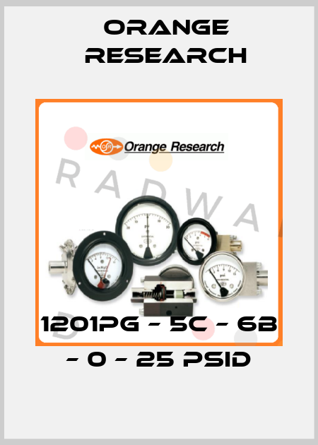 1201PG – 5C – 6B – 0 – 25 psid Orange Research