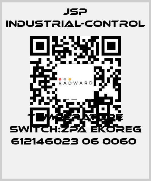 TEMPERATURE SWITCH:ZPA EKOREG 612146023 06 0060  JSP Industrial-Control