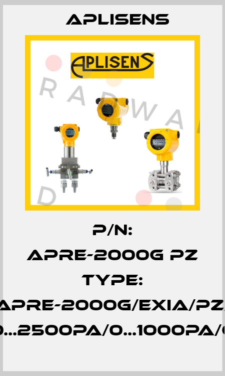 p/n: APRE-2000G PZ type: APRE-2000G/Exia/PZ/ 0...2500Pa/0...1000Pa/C Aplisens