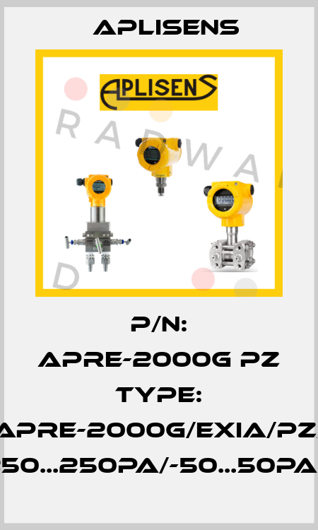 p/n: APRE-2000G PZ type: APRE-2000G/Exia/PZ/ -250...250Pa/-50...50Pa/C Aplisens