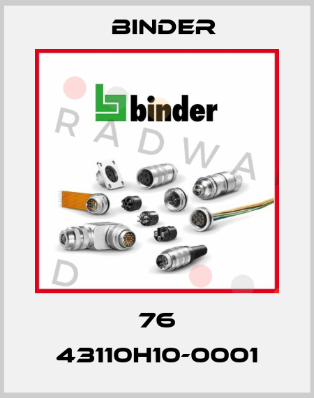 76 43110H10-0001 Binder