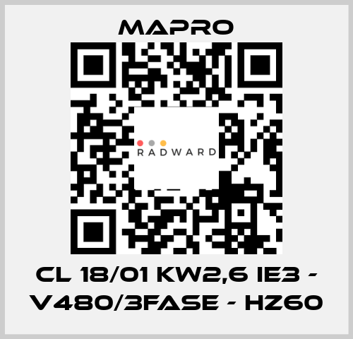 CL 18/01 kW2,6 IE3 - V480/3fase - Hz60 Mapro