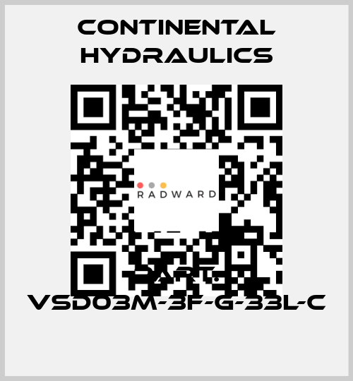 Part. VSD03M-3F-G-33L-C Continental Hydraulics