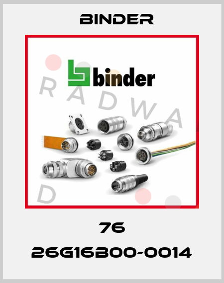 76 26G16B00-0014 Binder