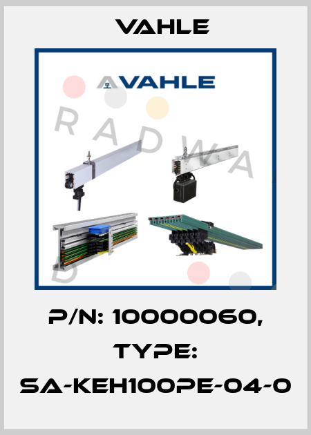 P/n: 10000060, Type: SA-KEH100PE-04-0 Vahle
