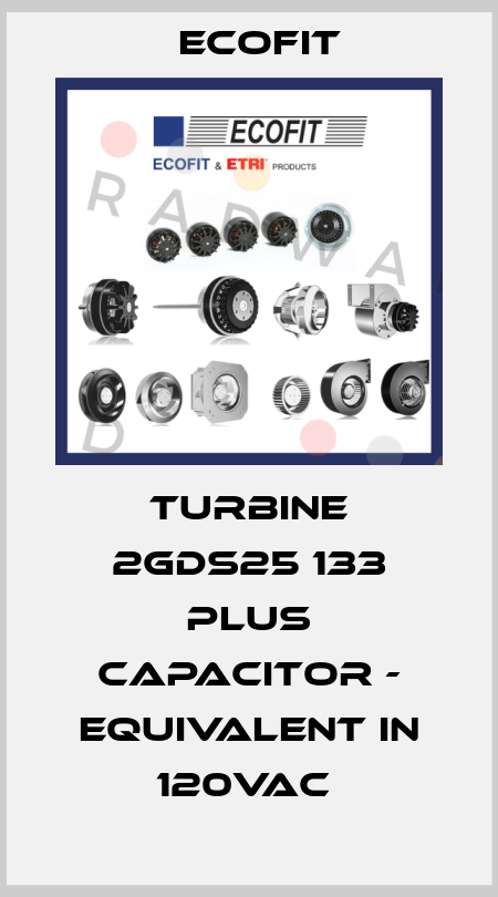 TURBINE 2GDS25 133 PLUS CAPACITOR - EQUIVALENT IN 120VAC  Ecofit