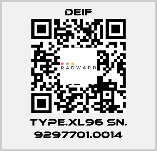 TYPE.XL96 SN. 9297701.0014 Deif