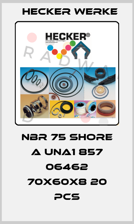 NBR 75 Shore A UNA1 857 06462 70x60x8 20 pcs Hecker Werke