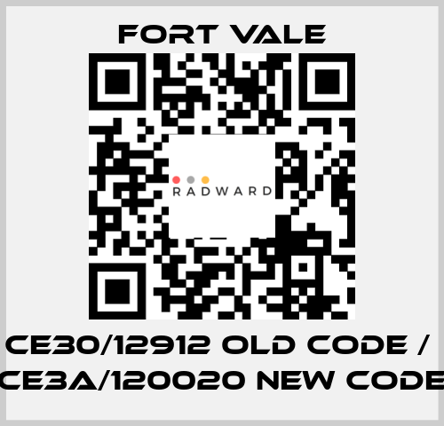 CE30/12912 old code /  CE3A/120020 new code Fort Vale