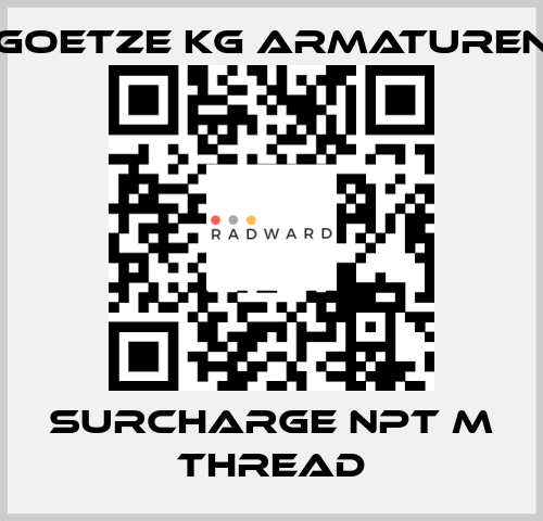 surcharge NPT m thread Goetze KG Armaturen