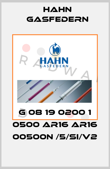 G 08 19 0200 1 0500 AR16 AR16 00500N /5/Si/V2 Hahn Gasfedern