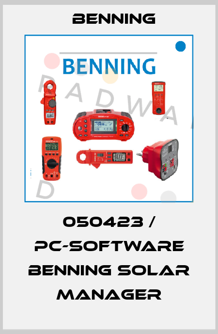 050423 / PC-Software BENNING SOLAR Manager Benning