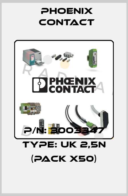 P/N: 3003347 Type: UK 2,5N (pack x50) Phoenix Contact