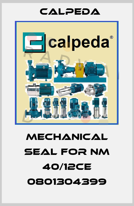 Mechanical seal for NM 40/12CE 0801304399 Calpeda