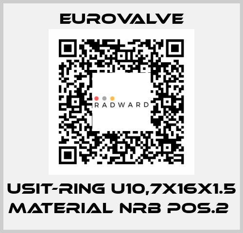 USIT-RING U10,7X16X1.5 MATERIAL NRB POS.2  Eurovalve