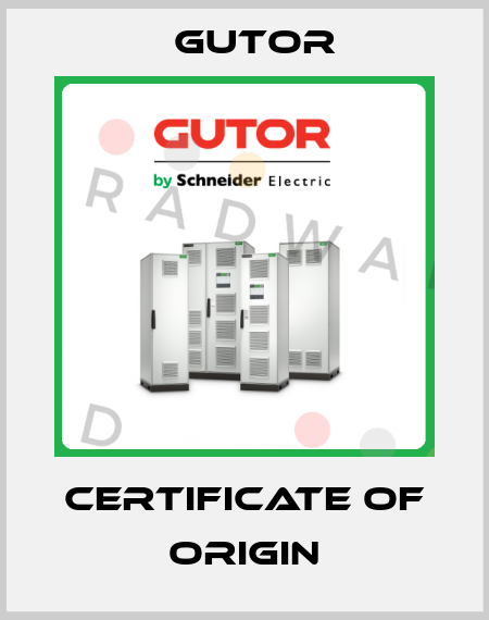 Certificate of origin Gutor