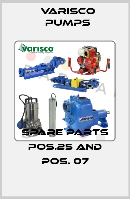 spare parts pos.25 and pos. 07 Varisco pumps