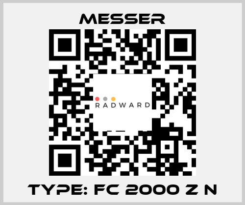 Type: FC 2000 Z N Messer