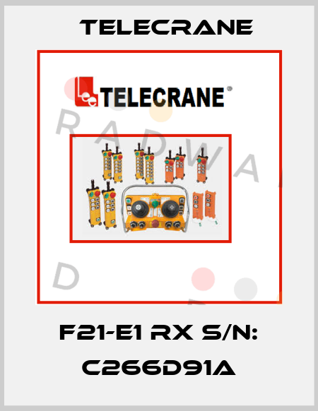 F21-E1 RX S/N: C266D91A Telecrane