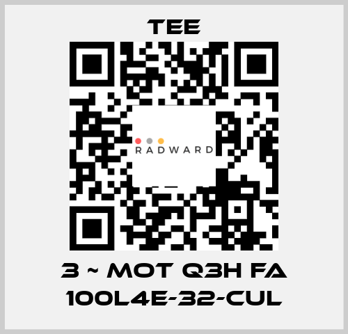 3 ~ Mot Q3H FA 100L4E-32-CUL TEE