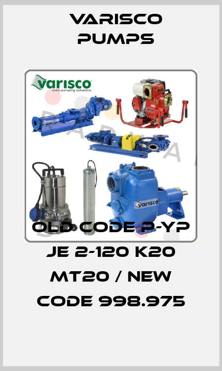 old code P-YP JE 2-120 K20 MT20 / new code 998.975 Varisco pumps