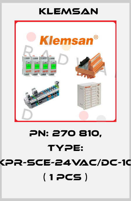 PN: 270 810, Type: KPR-SCE-24VAC/DC-1C ( 1 pcs ) Klemsan