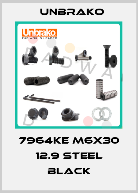 7964KE M6x30 12.9 steel black Unbrako