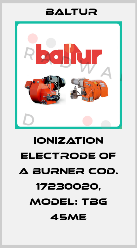 ionization electrode of a burner Cod. 17230020, Model: TBG 45ME Baltur