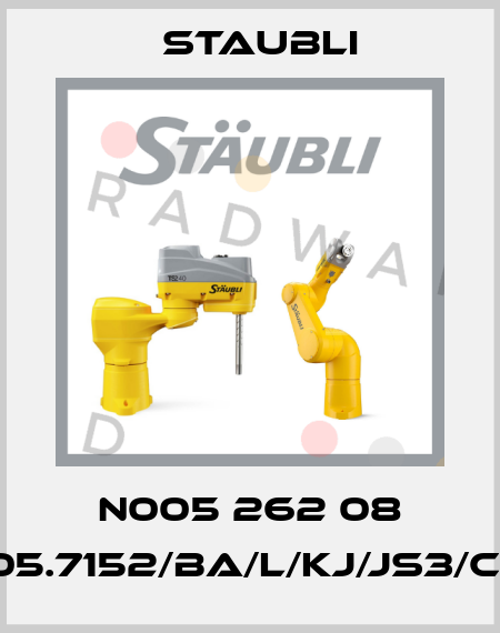 N005 262 08 (SPH05.7152/BA/L/KJ/JS3/CG/SP) Staubli