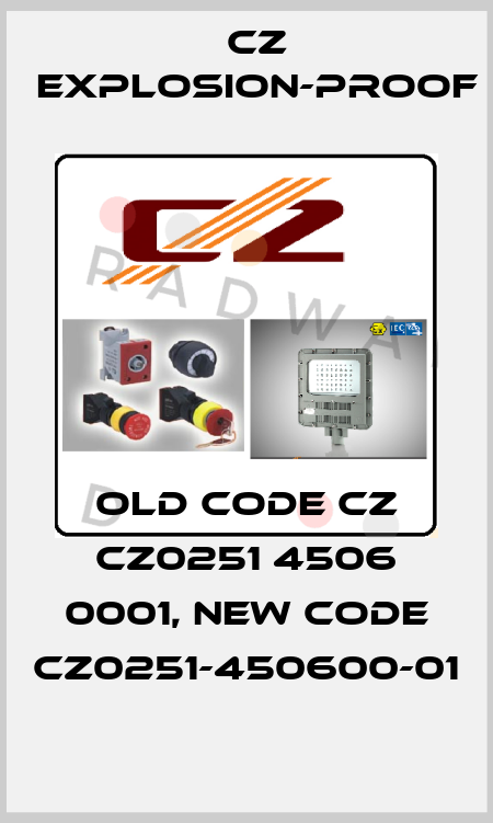 old code CZ CZ0251 4506 0001, new code CZ0251-450600-01 CZ Explosion-proof